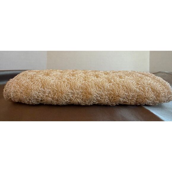 Vintage 1950s Beaded Clutch Purse Japan by Metal Montréal Evening Bag - Picture 5 of 8